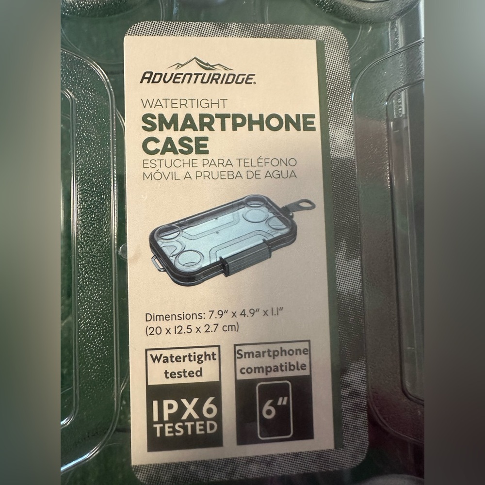 Black Waterproof Smartphone Case with Clear Front